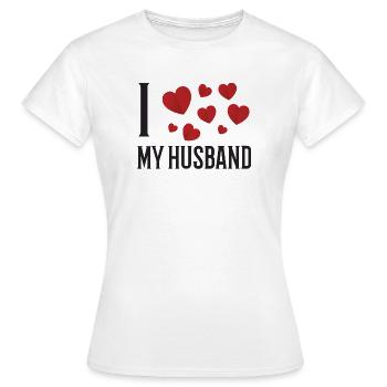 I Love My Husband - Women's T-Shirt - white - Front - AI Model Female 172 dark (172cm)