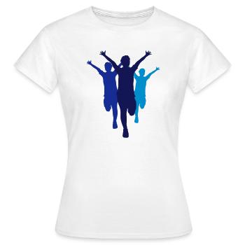 3 laeufer rennen schnell marathon marathonlauf - Frauen T-Shirt - Weiß - Vorne - AI Model Female 172 dark (172cm)