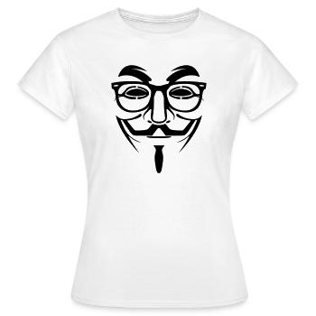 Geek Anonymous - T-shirt Femme - blanc - Devant - AI Model Female 172 dark (172cm)