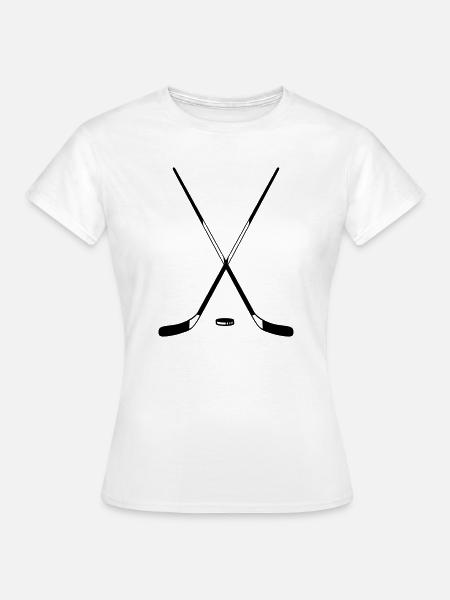 Eishockey - Frauen T-Shirt - Weiß