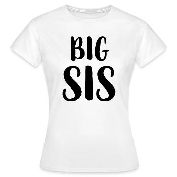 big sis Schwester Geschwister Familie Geschenk - Frauen T-Shirt - Weiß - Vorne - AI Model Female 172 dark (172cm)