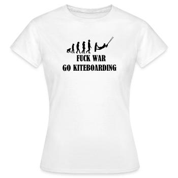 Kiteboard,Kiteboarder,Kiteboarding,Mer,Conseil - T-shirt Femme - blanc - Devant - AI Model Female 172 dark (172cm)