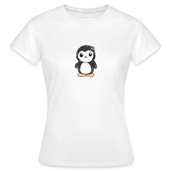 manchot - T-shirt Femme - blanc - Devant - AI Model Female 172 dark (172cm)