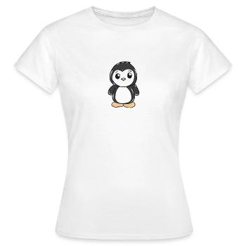 manchot - T-shirt Femme - blanc - Devant - AI Model Female 172 dark (172cm)