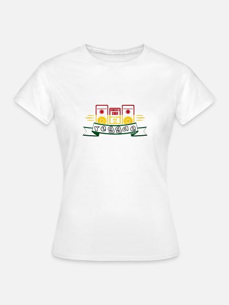 Reggae Sound System Banner - Frauen T-Shirt - Weiß