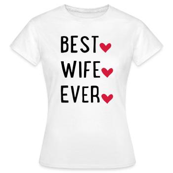 Wife - Women's T-Shirt - white - Front - AI Model Female 172 dark (172cm)