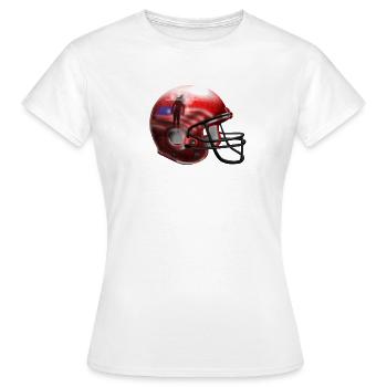 Football Helm - Frauen T-Shirt - Weiß - Vorne - AI Model Female 172 dark (172cm)
