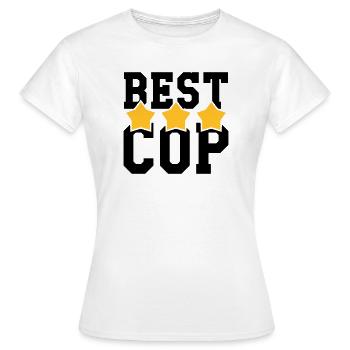 Polizist / Justiz / Polizei / Gewehr - Frauen T-Shirt - Weiß - Vorne - AI Model Female 172 dark (172cm)
