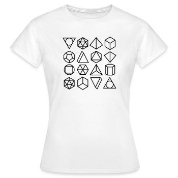 mathematical geometry - Women's T-Shirt - white - Front - AI Model Female 172 dark (172cm)