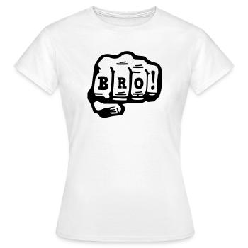 bro - Frauen T-Shirt - Weiß - Vorne - AI Model Female 172 dark (172cm)