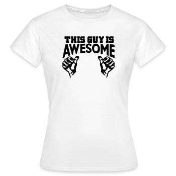 awesome - Women's T-Shirt - white - Front - AI Model Female 172 dark (172cm)