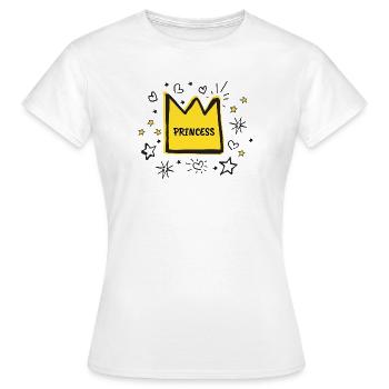 Princess - Women's T-Shirt - white - Front - AI Model Female 172 dark (172cm)