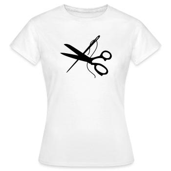 ciseaux - T-shirt Femme - blanc - Devant - AI Model Female 172 dark (172cm)