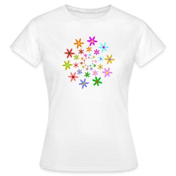 blueten blumen frühling - Frauen T-Shirt - Weiß - Vorne - AI Model Female 172 dark (172cm)
