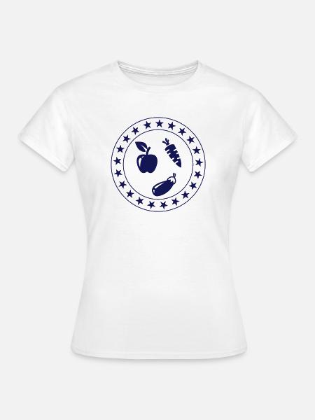 Vegetarian / Vegetarier / Végétarien - Frauen T-Shirt - Weiß