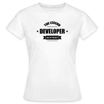 Developer - T-shirt Femme - blanc - Devant - AI Model Female 172 dark (172cm)