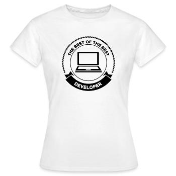 Developer - T-shirt Femme - blanc - Devant - AI Model Female 172 dark (172cm)