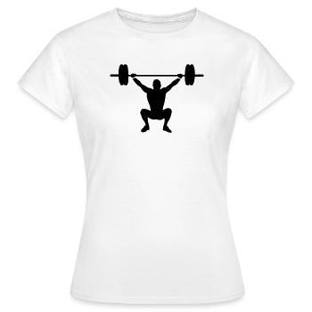 weight lifting - Women's T-Shirt - white - Front - AI Model Female 172 dark (172cm)