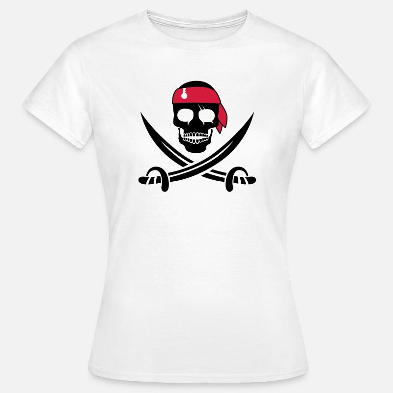 pirate skull - Women's T-Shirt - white