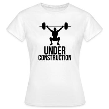 under construction - Women's T-Shirt - white - Front - AI Model Female 172 dark (172cm)
