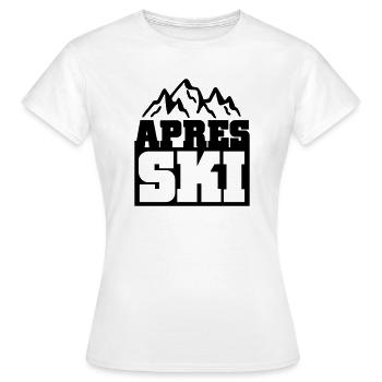 apres ski - T-shirt Femme - blanc - Devant - AI Model Female 172 dark (172cm)