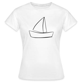 bateau - T-shirt Femme - blanc - Devant - AI Model Female 172 dark (172cm)