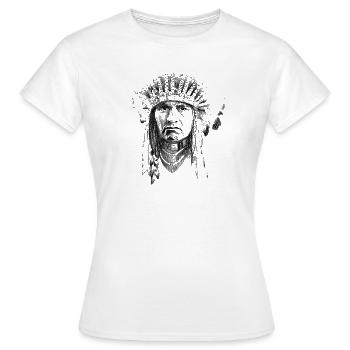 Indian - Women's T-Shirt - white - Front - AI Model Female 172 dark (172cm)