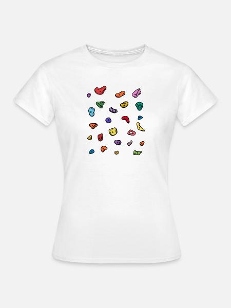 Boulder Bouldern Klettern Bergsteigen Bergsport - Frauen T-Shirt - Weiß