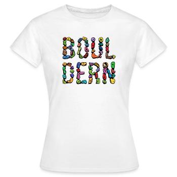 Bouldering boulder climbing scripture mountaineering - Women's T-Shirt - white - Front - AI Model Female 172 dark (172cm)