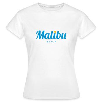 MALIBU Beach Californie - T-shirt Femme - blanc - Devant - AI Model Female 172 dark (172cm)