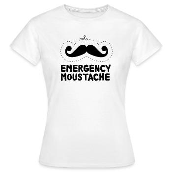 Schnurrbart - Frauen T-Shirt - Weiß - Vorne - AI Model Female 172 dark (172cm)