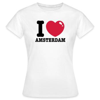 amsterdam - Women's T-Shirt - white - Front - AI Model Female 172 dark (172cm)