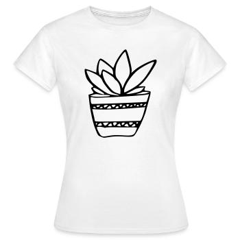 Plante - T-shirt Femme - blanc - Devant - AI Model Female 172 dark (172cm)