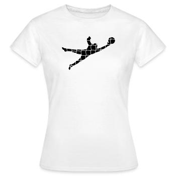 gardien de but - T-shirt Femme - blanc - Devant - AI Model Female 172 dark (172cm)