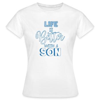 fils - T-shirt Femme - blanc - Devant - AI Model Female 172 dark (172cm)