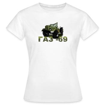 GAZ 69 - T-shirt Femme - blanc - Devant - AI Model Female 172 dark (172cm)