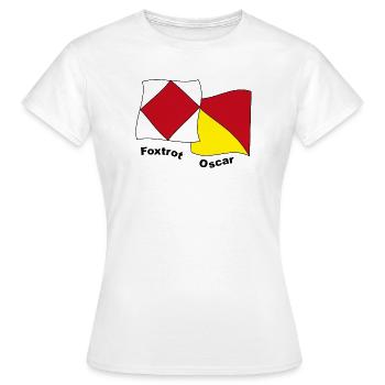 Foxtrott-Oscar - Frauen T-Shirt - Weiß - Vorne - AI Model Female 172 dark (172cm)