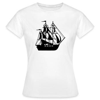 Schiff - Frauen T-Shirt - Weiß - Vorne - AI Model Female 172 dark (172cm)
