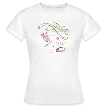 Handmade sewing fashion fashion designer - Women's T-Shirt - white - Front - AI Model Female 172 dark (172cm)