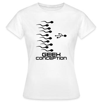 Geek Conception - T-shirt Femme - blanc - Devant - AI Model Female 172 dark (172cm)
