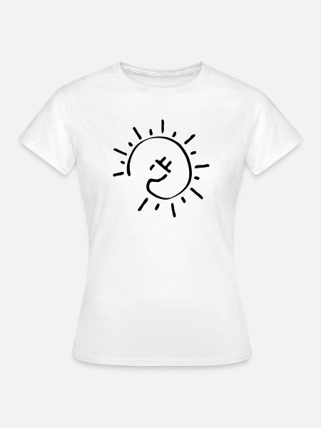 kabel sonne Elektromobilität Nachhaltige Energie - Dame-T-shirt - hvid