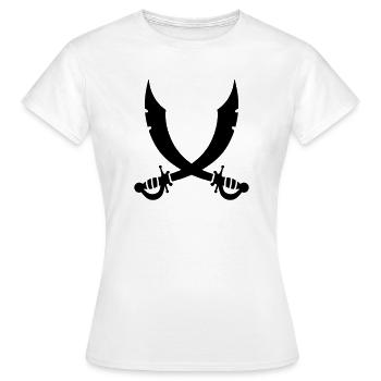 Schwerter - Frauen T-Shirt - Weiß - Vorne - AI Model Female 172 dark (172cm)