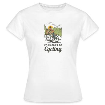 Faire du vélo - T-shirt Femme - blanc - Devant - AI Model Female 172 dark (172cm)