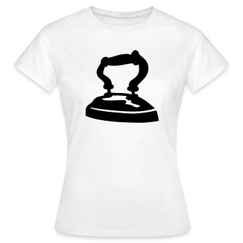 ironing - Women's T-Shirt - white - Front - AI Model Female 172 dark (172cm)