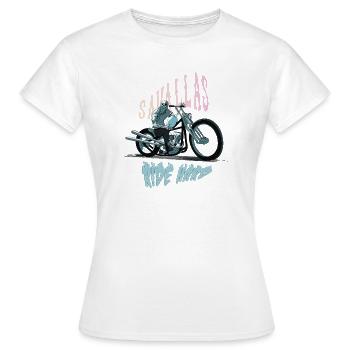 Raide Hard dark background - Frauen T-Shirt - Weiß - Vorne - AI Model Female 172 dark (172cm)