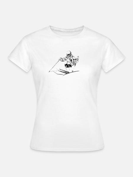 Mogul skiing - Frauen T-Shirt - Weiß