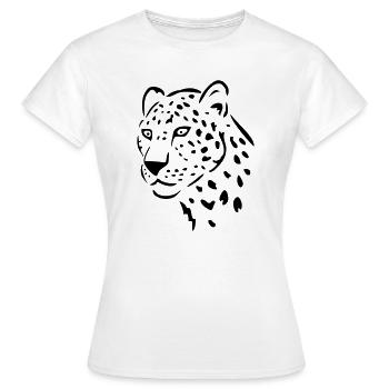 leopard - Women's T-Shirt - white - Front - AI Model Female 172 dark (172cm)