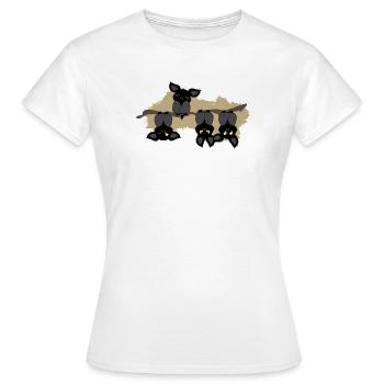 Fledermaus andersrum - Frauen T-Shirt - Weiß - Vorne - AI Model Female 172 dark (172cm)