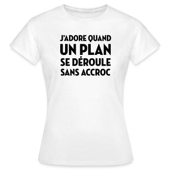 Se Déroule Sans Accroc / Agence Tous Risques - T-shirt Femme - blanc - Devant - AI Model Female 172 dark (172cm)