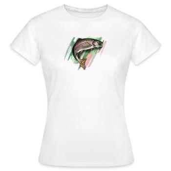Truite - T-shirt Femme - blanc - Devant - AI Model Female 172 dark (172cm)